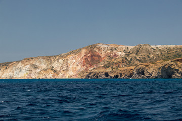 Fototapeta na wymiar Firiplaka beach view from sea