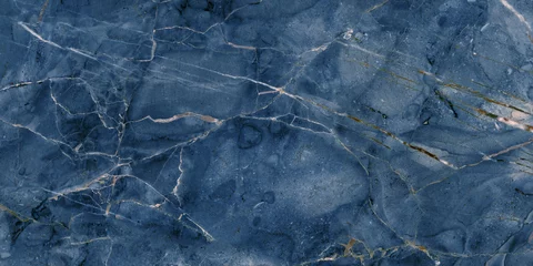 Crédence de cuisine en verre imprimé Marbre abstrait bleu