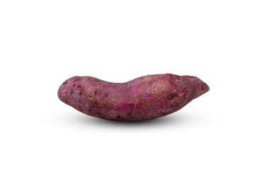 purple sweet potato isolated on white background with clipping path