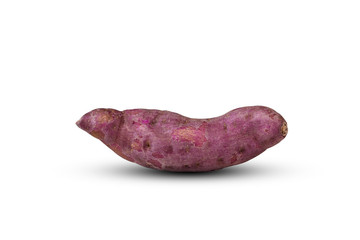 purple sweet potato isolated on white background with clipping path