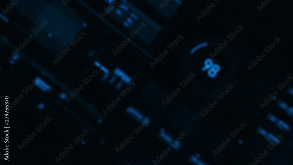 Poster futuristic user interface hud gui digital text number element for cyber technology concept with shal
