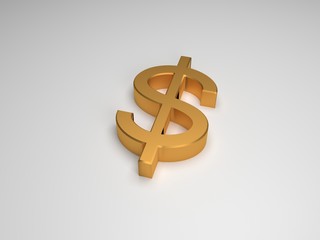 3d dollar currency symbol, 3D ILLUSTRATION