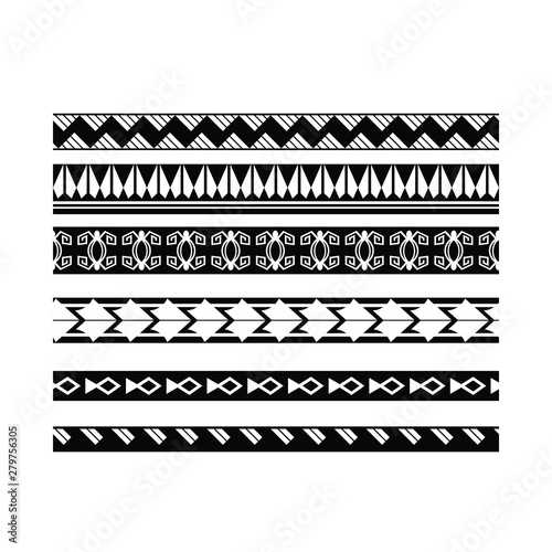ethnic ornament tribal band, tribal pattern tattoo