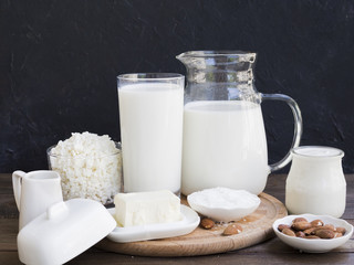 Milk, cottage cheese and dairy products