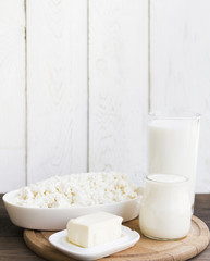 Milk, cottage cheese and dairy products