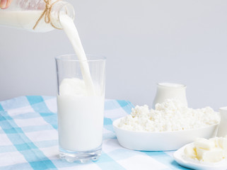 Milk, yogurt and cottage cheese