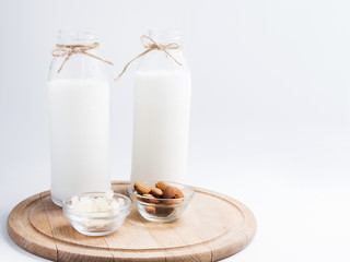 Fresh milk and some almonds