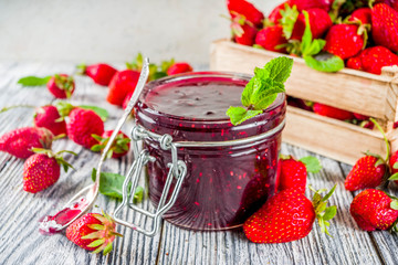 Homemade strawberry jam