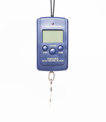 Fototapeta premium electronic scales for fish weighing on fishing, isolate, instrument