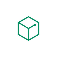 Delivery Shipping Geometric Box Cube Isolated Logo Company