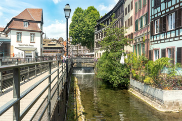 Fototapeta na wymiar View at the Petit France quarter in Strasbourg.