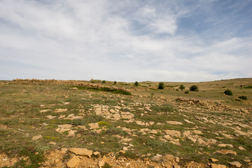 Obraz premium Mountains of Valdelinares a day of Summer