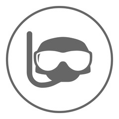 Snorkeling symbol. Diving mask. Vector icon.