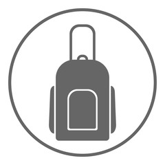 Traveling bag icon. Luggage symbol. Vector.