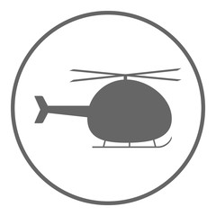 Helicopter icon. Rotorcraft symbol. Vector.