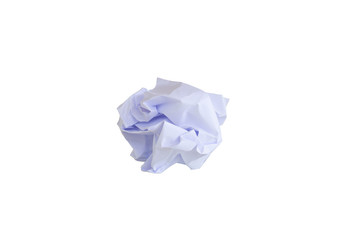 Crumpled paper balls on white background