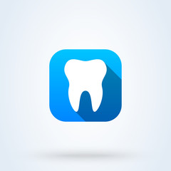 Dental Treatment and Tooth. Simple modern icon design illustration.