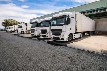 Benavente transport terminal in northwest Spain, one of the most important logistics centers in...