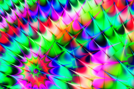 Fantasy colorful chaotic fractal texture. © Stella