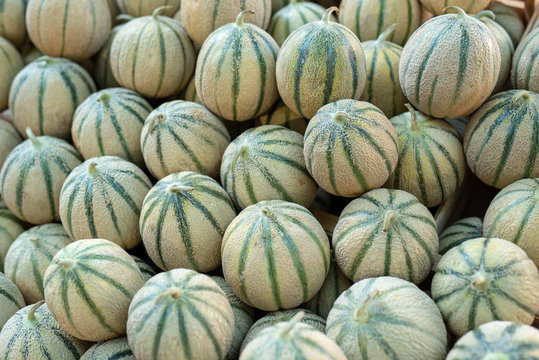 Ripe melon on street market
