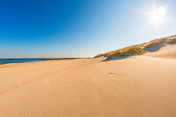 lonesome beach of the Baltic Sea in Poland