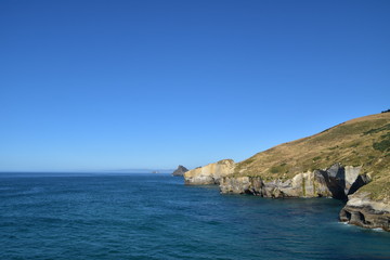 Obraz premium Tunnel beach in Dunedin, NewZealand