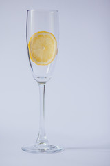 Yellow lemon on white background