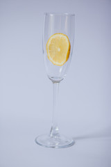 Yellow lemon on white background