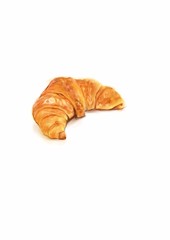 Digital painting croissant on white background