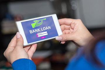 Bank loan concept on a smartphone