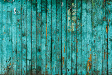 Fototapeta na wymiar Old blue natural wooden shabby background close up