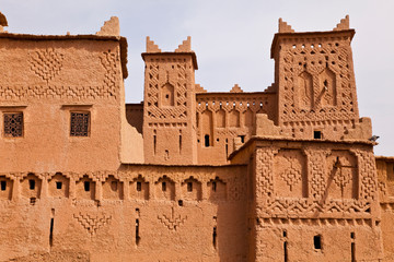 Kasbah de Amerhidll, Oasis de Skoura, Valle del Dades, Alto Atlas, Marruecos, Africa - obrazy, fototapety, plakaty