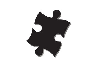 One missing piece of the puzzle. Vector icon