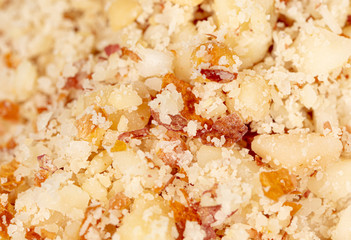 Ground peanuts as an abstract background