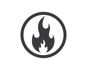 Fire flame Logo icon vector illustration design