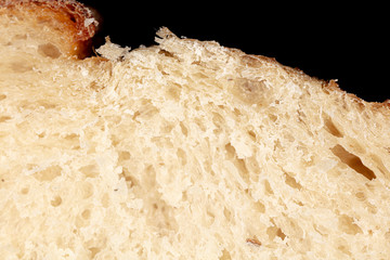 The flesh of bread as an abstract background