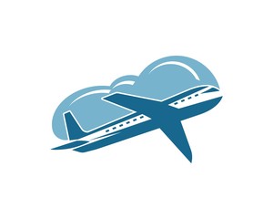 plane logo vector icon illustration design