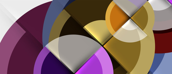 Fototapeta premium Geometric design abstract background - circles