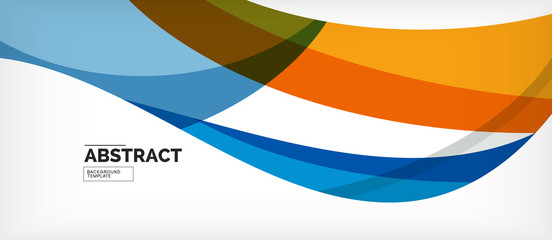 Colorful wave lines abstract background, color line for business or techno presentation