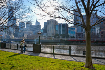 Fototapeta premium Afternoon lights in the city