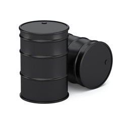 Black oil barrels icon