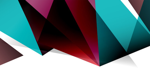 Vintage abstract template with triangle mosaic composition vecton white background. Simple design background. Modern flat design. Beautiful vector pattern.