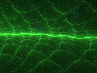 green abstract fractal background 3d rendering illustration