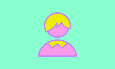 Web line icon. Schoolboy, boy