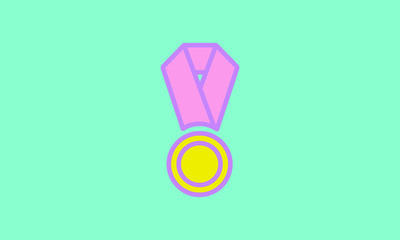 Web line icon. Medal