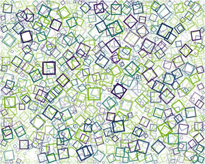 Abstract Generative Art color distributed donut squares polygons background illustration