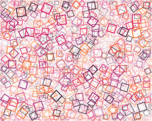 Abstract Generative Art color distributed donut squares polygons background illustration