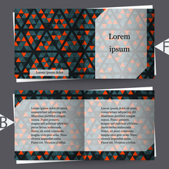 Abstract background with geometric pattern. Brochure template. Eps10 Vector illustration