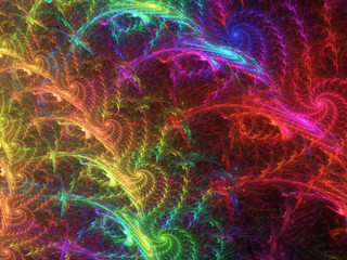 rainbow abstract fractal background 3d rendering illustration