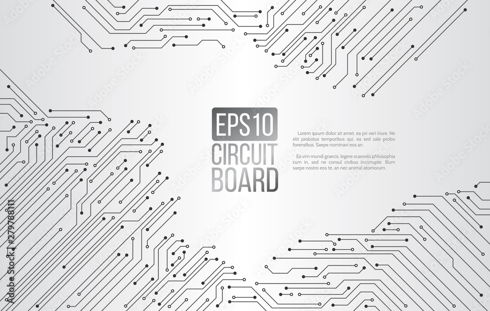 Aufkleber High-tech technology background texture. Circuit board minimal pattern. Science vector illustration. Abstract digital modern concept style.